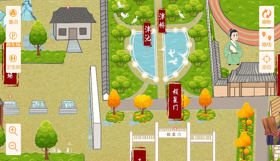 阳日镇手绘地图景区语音讲解导览系统：智慧景区建设的基石